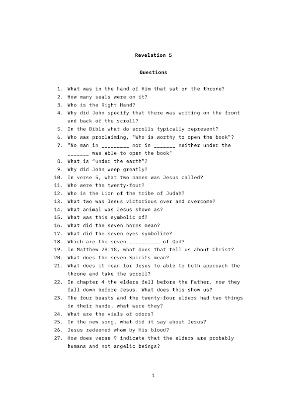 Revelation Workbook