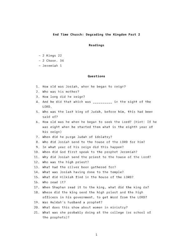 End Time Church Degrading the Kingdom Part 2.pdf
